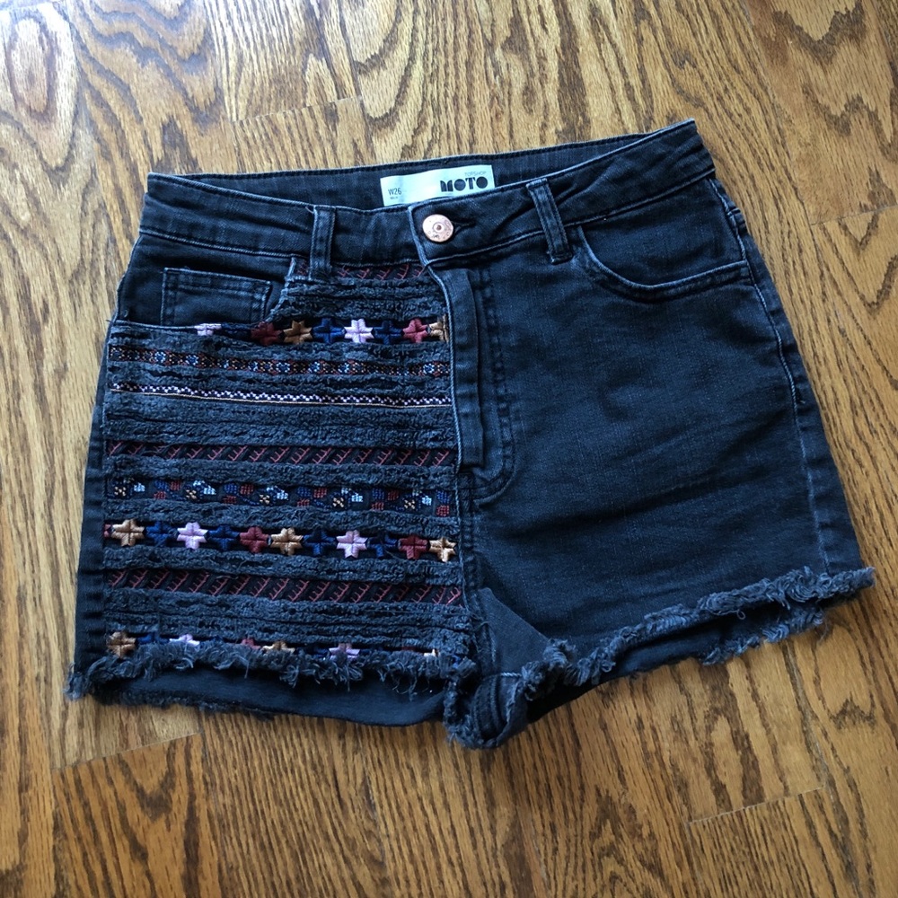 Topshop stitched shorts